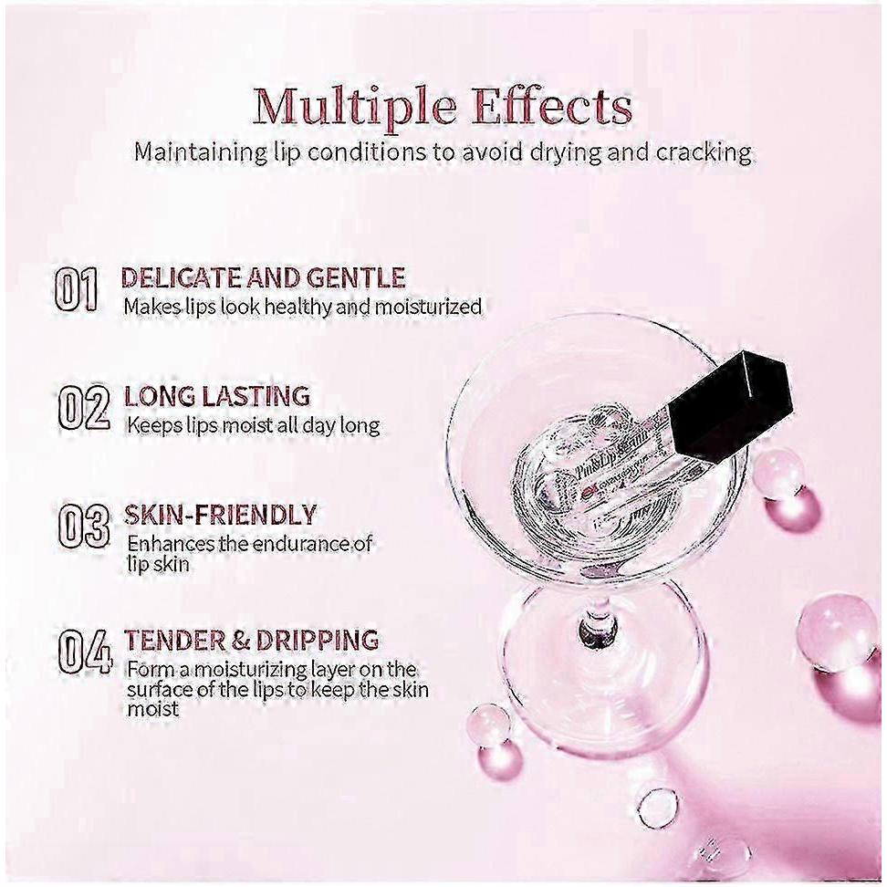 2025 Pink Lip Serum: Long-Lasting Moisturizing Lip Care Gloss