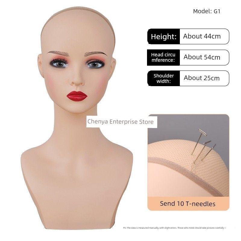 

PVC Mannequin Head Cos Wig Model Head Earrings Jewelry Hat Display Mannequin Head Wig Shop Good-looking Mannequin Head PVC Doodle Mouth-High 1#