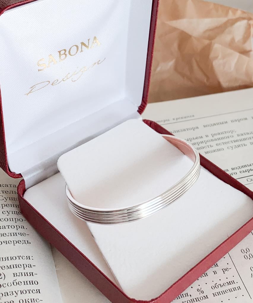 Sabona London S4 Silver Plated Regency Copper Bangle