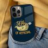 Funny Seal of Approval Soft Phone Case for iPhone 17 Air 16e Pro Max 15 Pro 13 14 Plus 11 12 MagSafe Magnetic Coque
