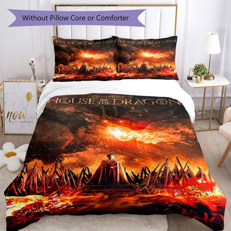 Gotisches Bettwäsche-Set Atmungsaktiver Bettbezug mit Kissenbezügen Dekorative Bettwäsche für Schlafzimmer Heimdekoration Geburtstagsgeschenk