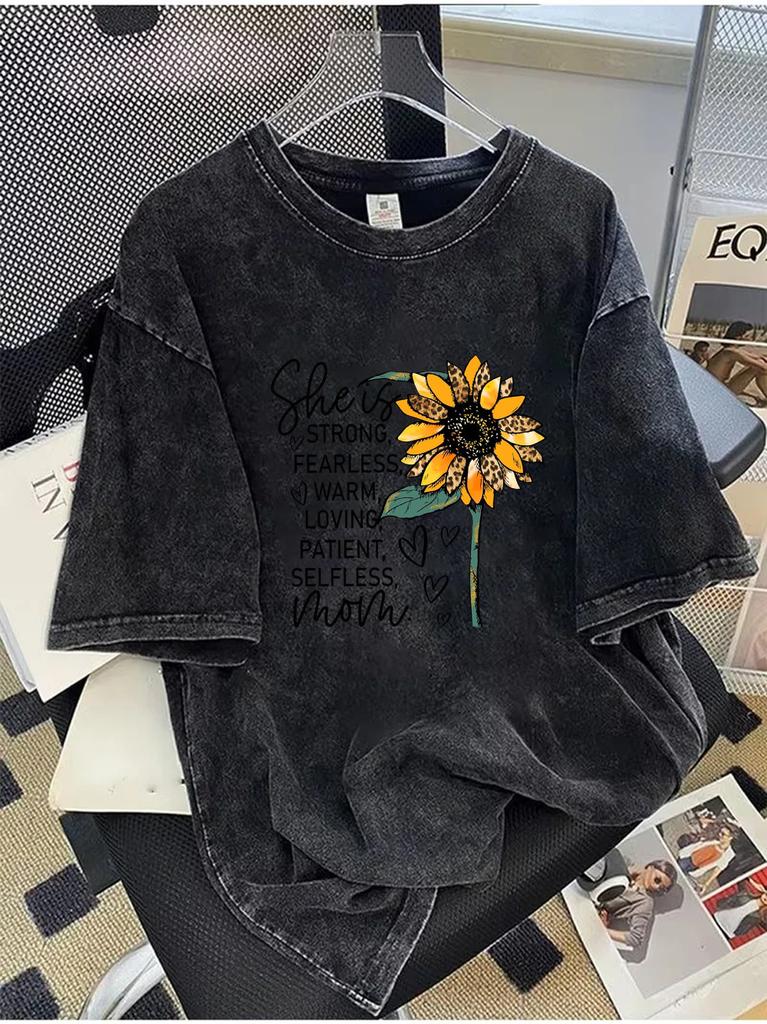 Inspirational Daisy TShirt Positive Quote Floral Tee Aesthetic Women Shirt Women Clothing Graphic T Shirts Harajuku T Shirt