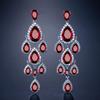 ZAKOL Water Droplet Leaves Copper Micro-set Zircon Women's Dangle Earrings Exquisite Fashion Bridal Wedding Charm Jewelry