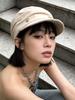 New cotton and linen flat top soft brim equestrian hat adjustable casual simple literary retro versatile hat newsboy hat