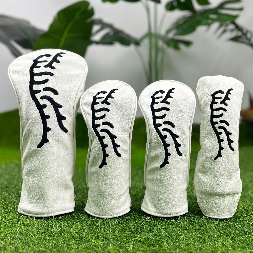 

Safe Protection Golf Club Head Cover Waterproof Golf Accessories Golf Club Protector Golf Course White- Hybrid