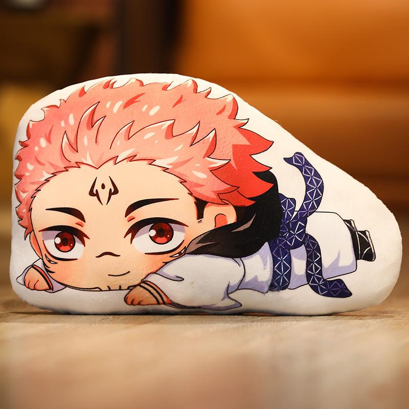 Kawaii Jujutsu Kaisen Plush Pillows Cute Anime Cushion Gojo Satoru Dakimakura Geto Suguru Stuffed Doll Yuji Itadori Throw Pillow