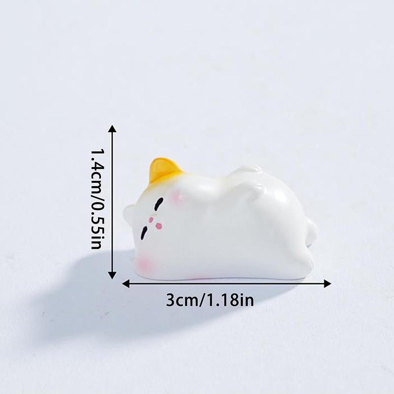 5Pcs/Bag Cute Kitten Cat Doll Car Resin Ornaments Micro Landscape Ornaments Desktop Home Decoration Dollhouse Toy Accessory Gift
