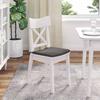 Seat Cushion Set 4 Pcs Light Grey 40 X 40 X 3 Cm Cord Fabric