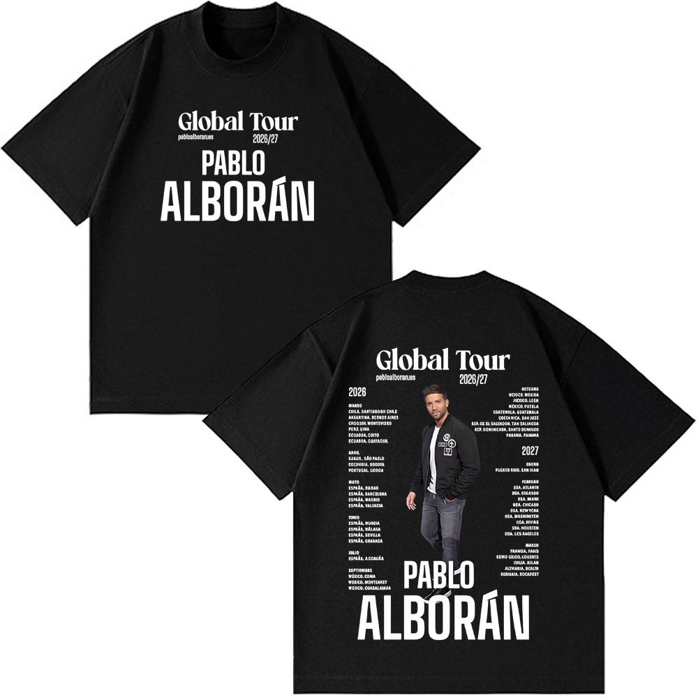 

Singer Pablo Alborán Global Tour Graphic 2026 Tshirt Men Women Harajuku Fashion T Shirt Casual Loose Hiphop Cotton Tshirts 3XL