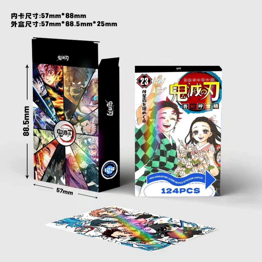 2025 Demon Slayer: Kimetsu No Yaiba Photocards (60 Sheets) + Stickers (64 Sheets) (4 Types of Options)