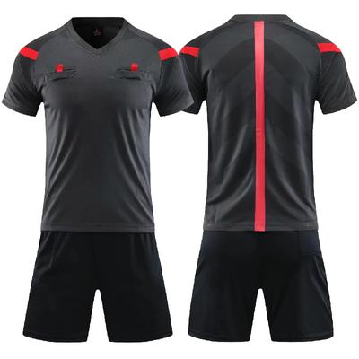 Professional Soccer Referee Uniform Men Turn-down Soccer Referee Shirts Football Referee Clothes Short Sleeve Jersey 5 Colors