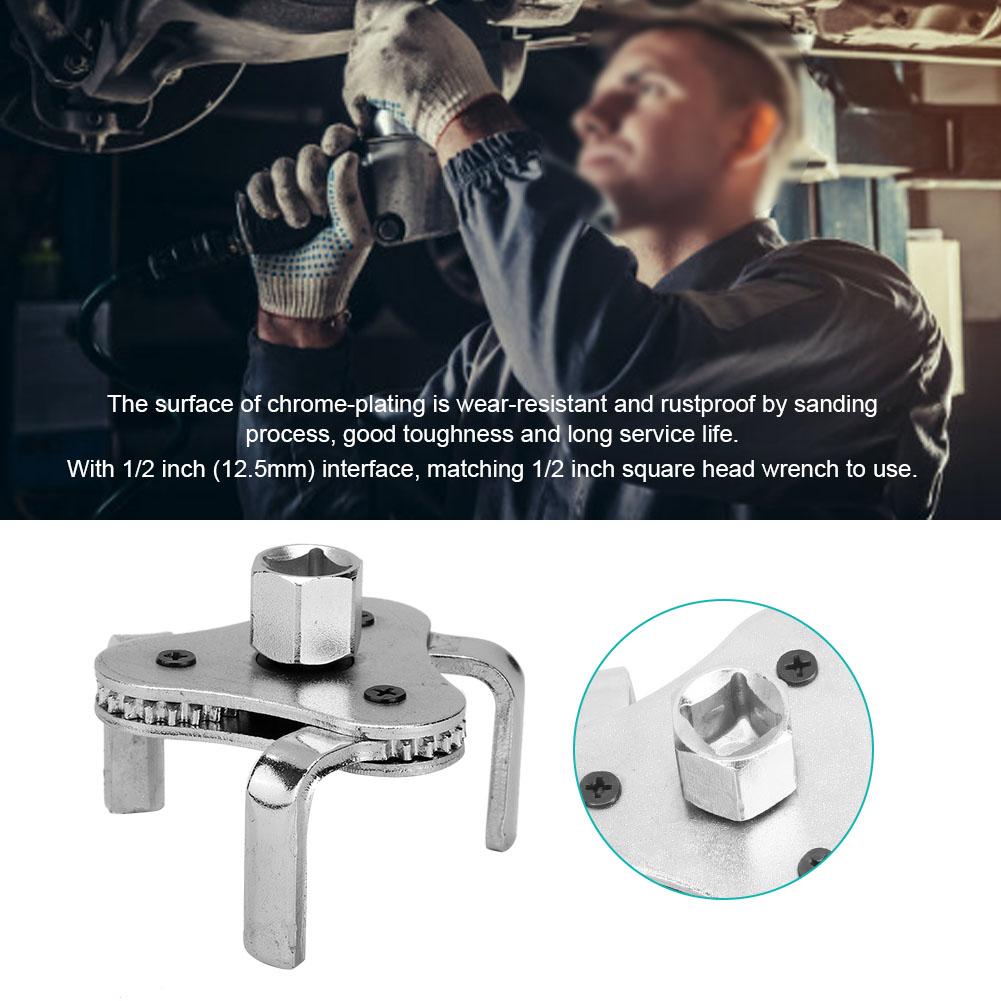 Universal Oil Filter Wrench Tool Drive 3Jaw Remover Tool 63105mm For Car TrucksFlat