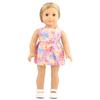 Toy Accessorie White Fashion Dress For 43 Cm Baby New Born Dolls For 18 Inch American Doll Toys For Girl's Gift