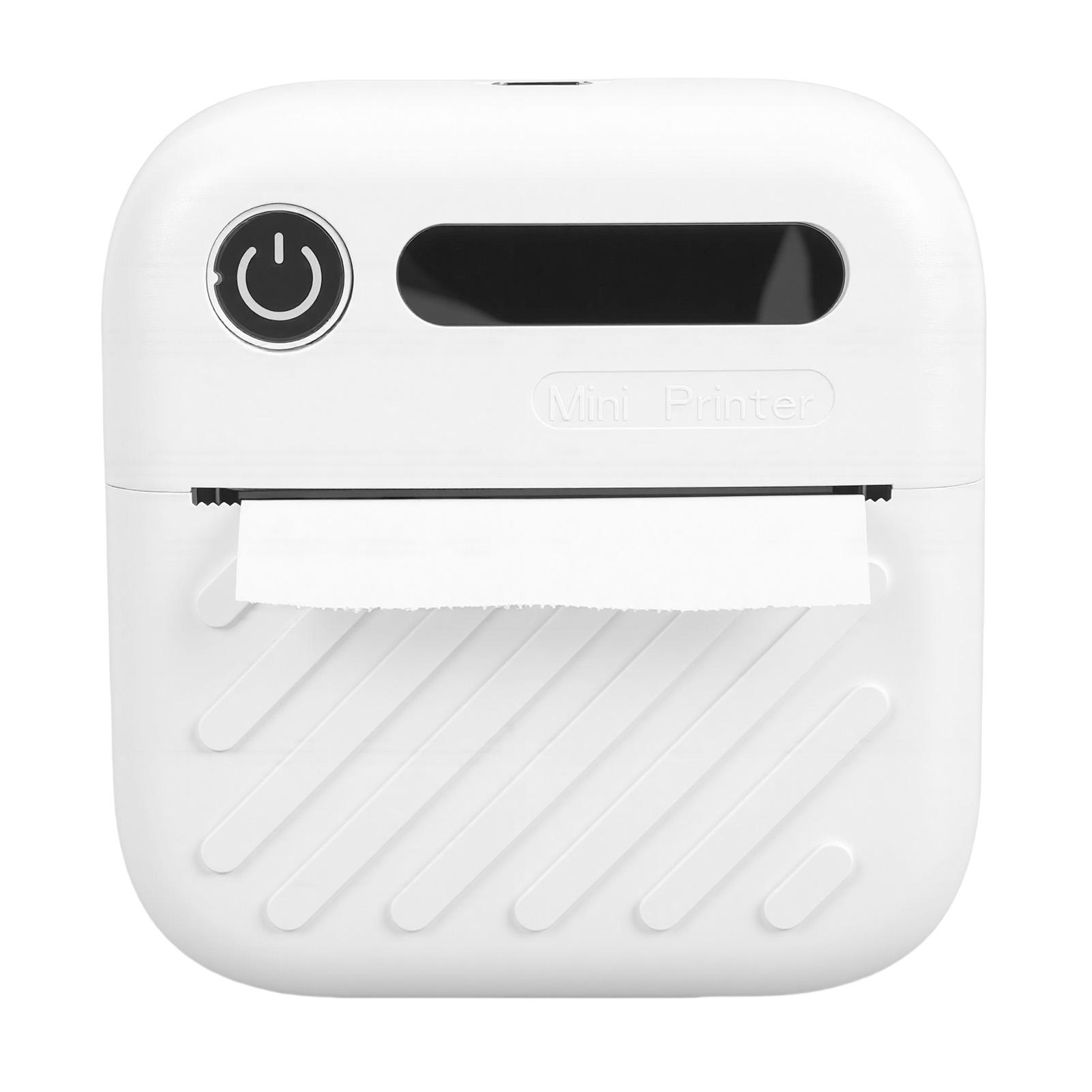

Bluetooth Label Printer Portable Inkless Thermal Printing Machine with Multiple Templates for Home School Office White