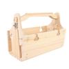 Wooden Folding Picnic Basket Table Outdoor Portable 2 in 1 Vintage with Wine Glass Holder