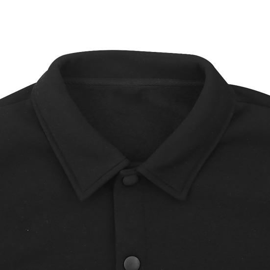 Men Jacket Lapel Single-breasted Top Solid Color Slim Thickened Warm Coat Casual Autumn Winter Outwear for Daily Wear