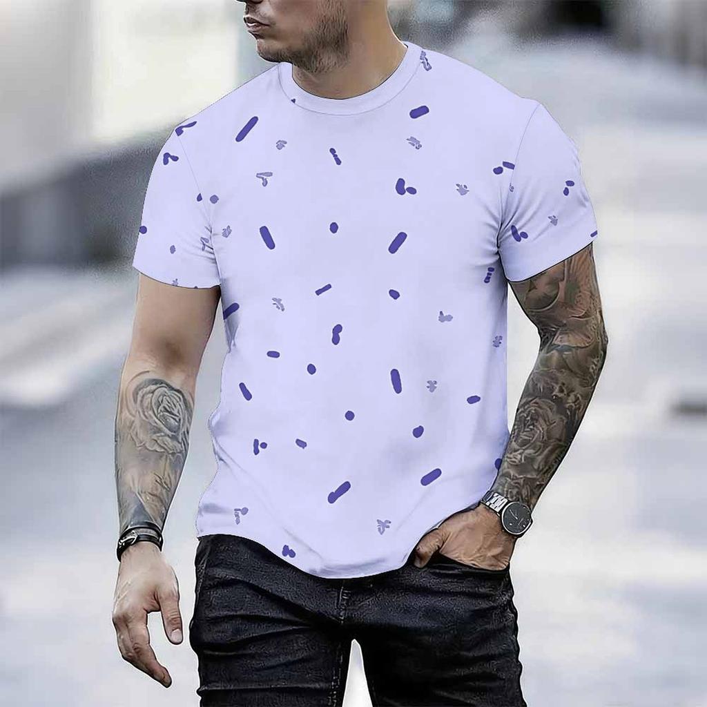 Women Short Sleeve Crew Neck T Shirt Black White Tropical Palm Leaf All Over Print Top