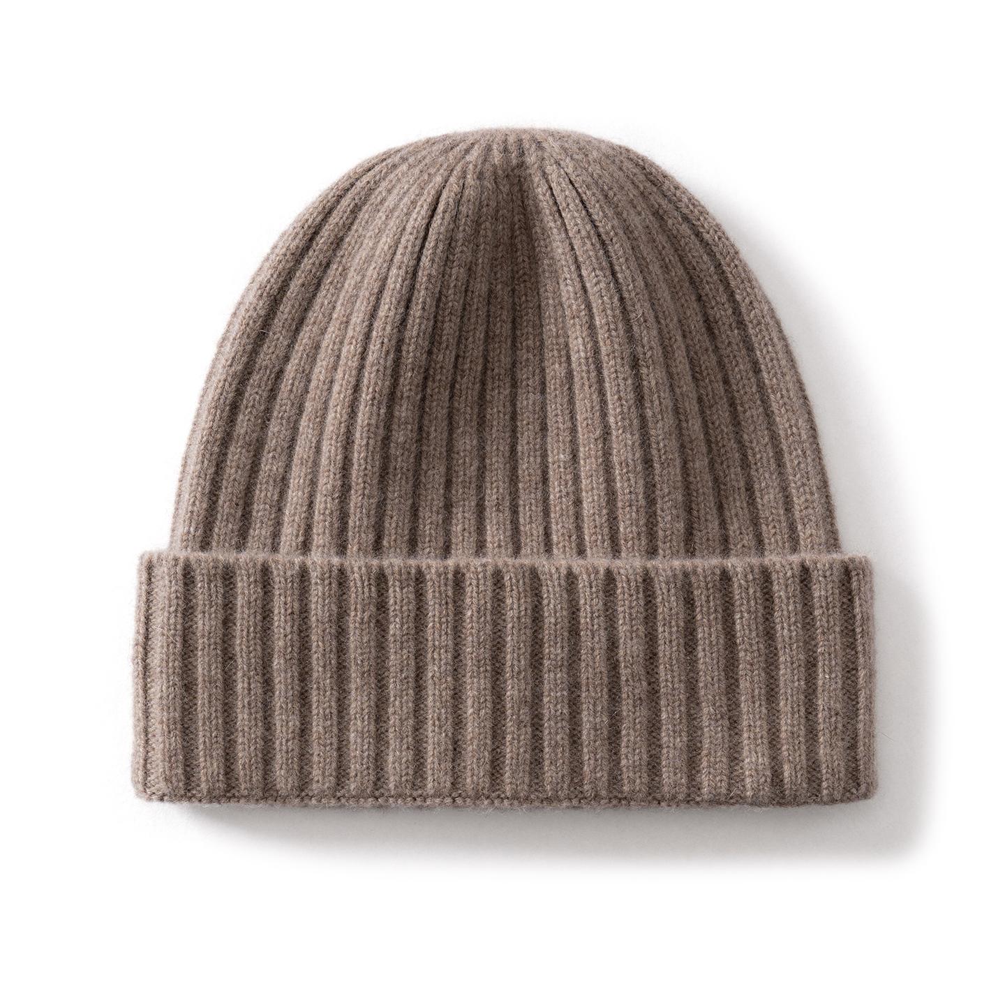 

100%Wool Neutral Thick Drawstring Knitted Hat Solid Color Flanging Pile Cap Women S Winter Warm Hood Ear Protection Cold Hat Men верблюд