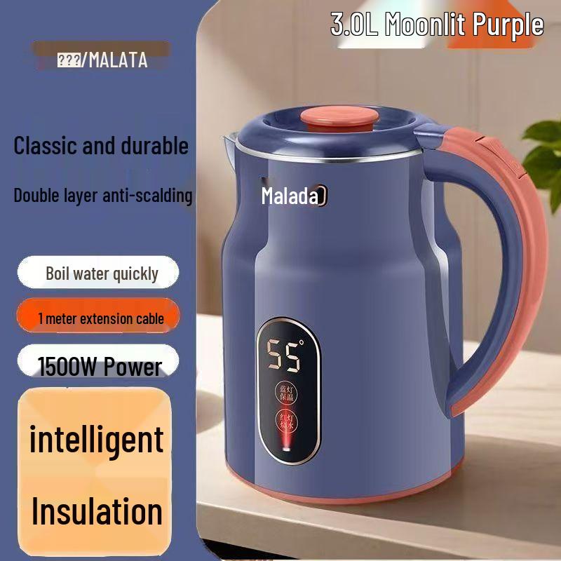 Wanlida 3L Elektrischer Isolierkessel aus Edelstahl für den Heimgebrauch