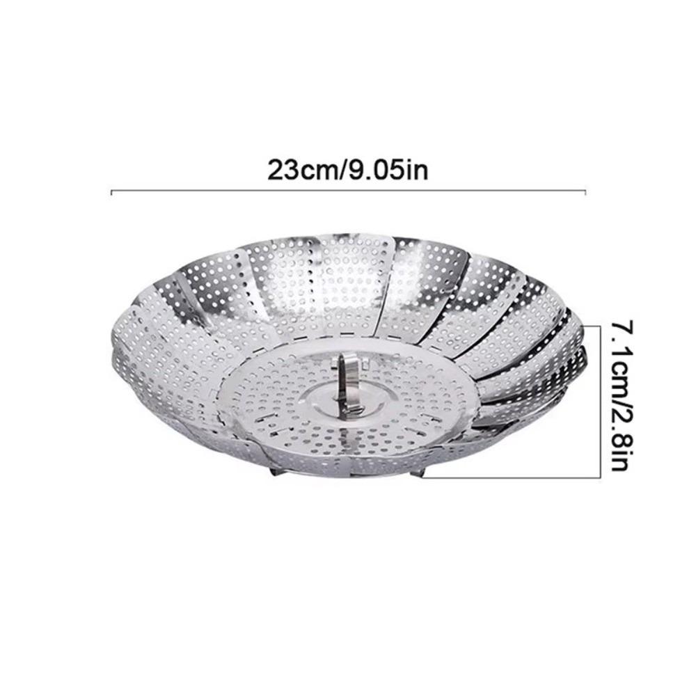 Lotus Leaf Shape Steamer Rack Stainless Steel Steamer Plate Vegetable Fruit Basket  Kitchen Tools