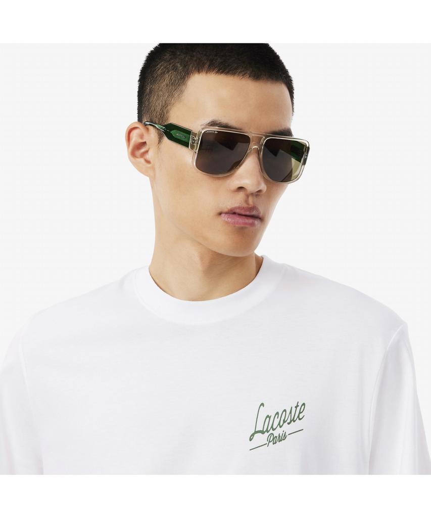 LACOSTE Men'S Back Print Classic Fit Short Sleeve T-Shirt Th5948-55N 001