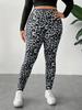 EZwear Plus Size Women's Leopard Print Stretchy Leggings