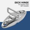 316 Stainless Steel 360° Adjustable Bimini Top Mount Swivel Deck Hinge With Quick Release Pin Boat Accessories Marine Hardware