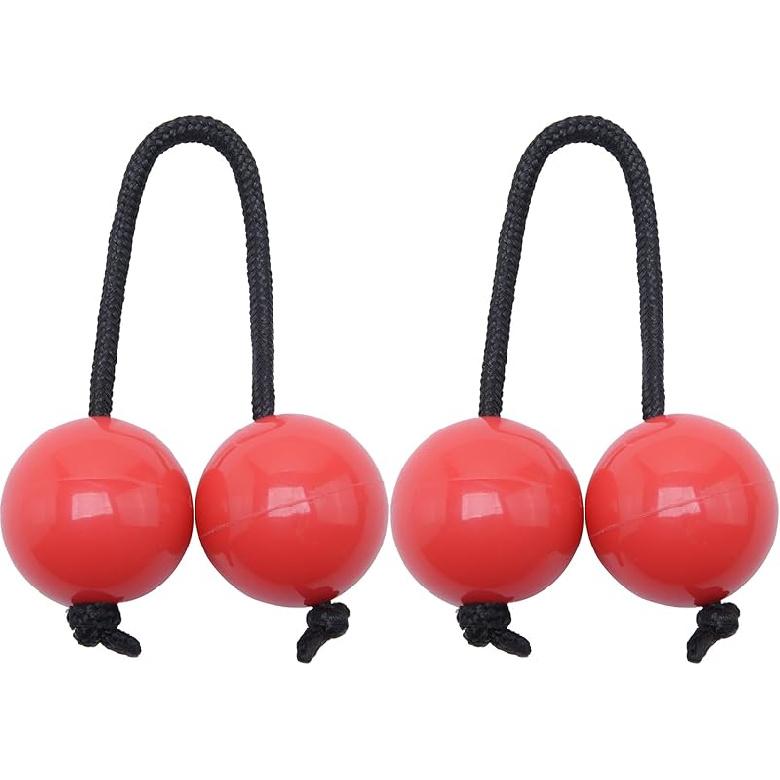 2 Pairs Aslatua Shakers, Kashaka Musical Percussion Instrument African Asalato Shaker Rhythmic Balls, Yellow