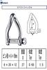 Wichard Twist Shackle, Stainless Steel, Pin Diameter 6mm, Breaking Strength 1.5t 322214