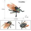 Oenux New Insect Animals Model Butterfly Bee Dragonfly Mantis Ant Snail Action Figures Jouet Collection Decor Kids Education Toy