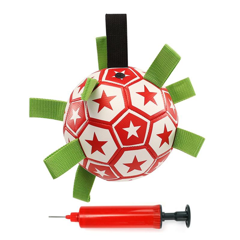 Pet Dog Football Toys Outdoor Multifunctional Interactive Training Toys Chew Toy With Rope Pet