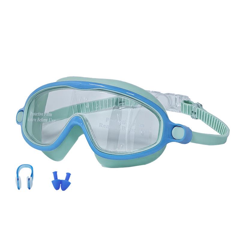 High-Definition, Anti-Fog, Waterproof Swimming Goggles with Earplugs for Adults