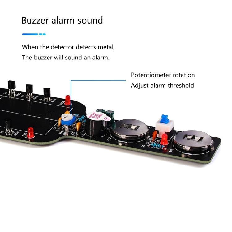 Loose Part Educational DIY Metal Detector Projects DC3~5V Circuit Board with Accessories Set for Soldering Practice