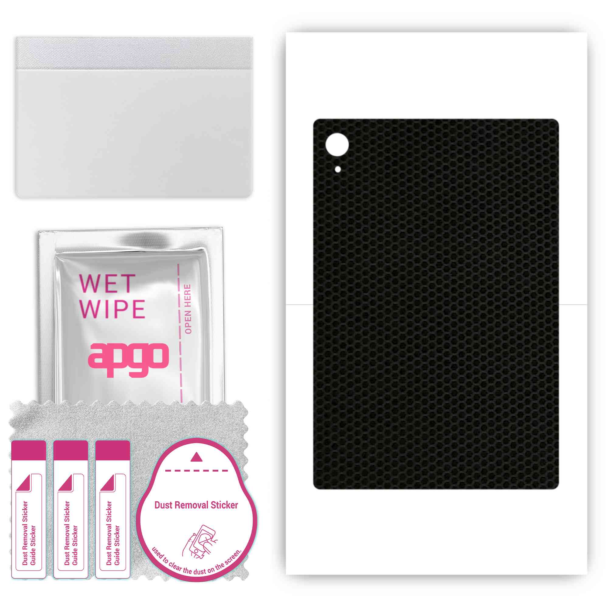 

apgo skin sticker film foil vinyl for the BACK compatible with Teclast P30HD, scratch-resistant, easy to install - Matrix