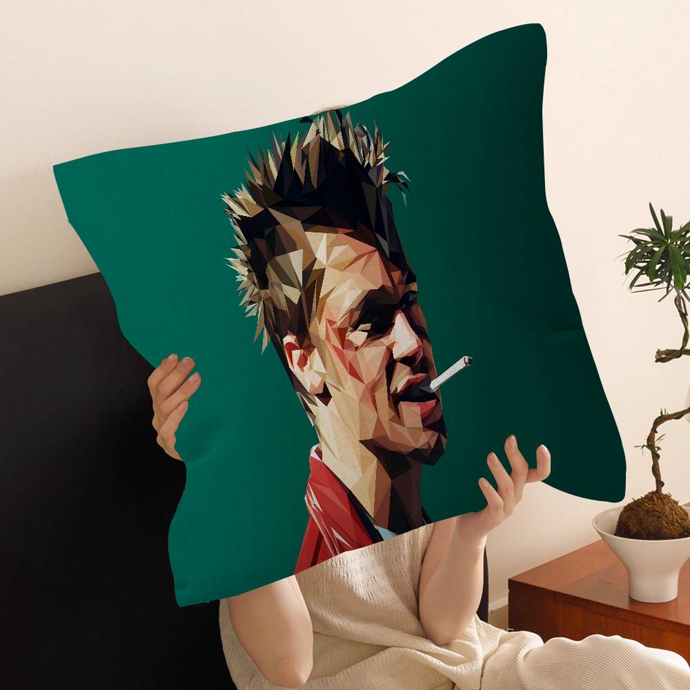 Movie Fight Club Cushion Cover Car Throw Pillow Case For Sofa Car Christmas Gift 40x40cm 45x45cm