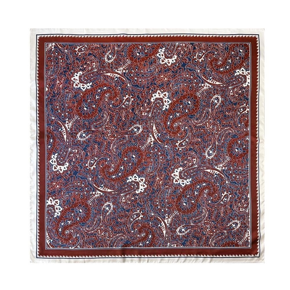 Cashew Flower Pattern Women's Headscarf Silky Smooth Middle East Shawl Arabic Square Scarf  Outdoor