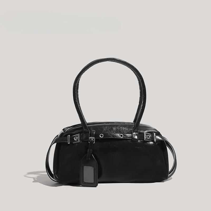 Niche Design Retro Motorcycle Trend Cool Belt Decorative Handbag Sausage Bag Small Bag