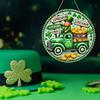 2D Flat 20cm Happy St.patrick's Day Hat Wooden Wall Hanging Decor - Car Balloon Universal Holiday Wooden Pendant, Home Decoration, Welcome Sign Party