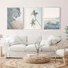 3 Stück, Modernes Weiches Strand-Surfen-Palmenbaum-Leinwandbild, Küstenposter und Gedruckte Wandkunst, Wohnzimmerdekor Schlafzimmer Zuhause D