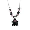 Geometry Black Specter Beaded Pendant All-matched Clavicle Chain Cold Wind Temperament Snake Bone Necklace for Girls