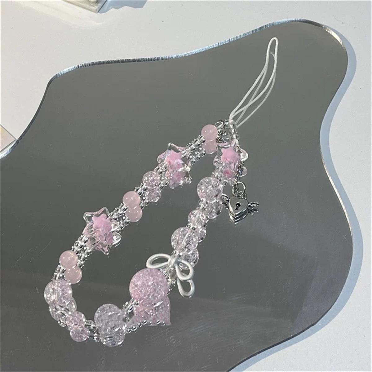 

1pcs Ins Style Sweet and Cute Versatile Mobile Phone Chain Star Mobile Phone Pendant Pink CCD Pendant Bow Camera Pendant Other