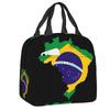 Brazil Flag Resuable Lunch Boxes Women Waterproof Cooler Thermal Food Insulated Lunch Bag School Children Student