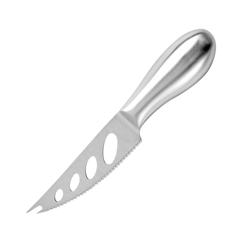 All-Stainless Steel Cheese Knife Set: Hollow Handle with Butter Knife, Pizza Knife, Cheese Fork, Cheesecake Knife and Fork.