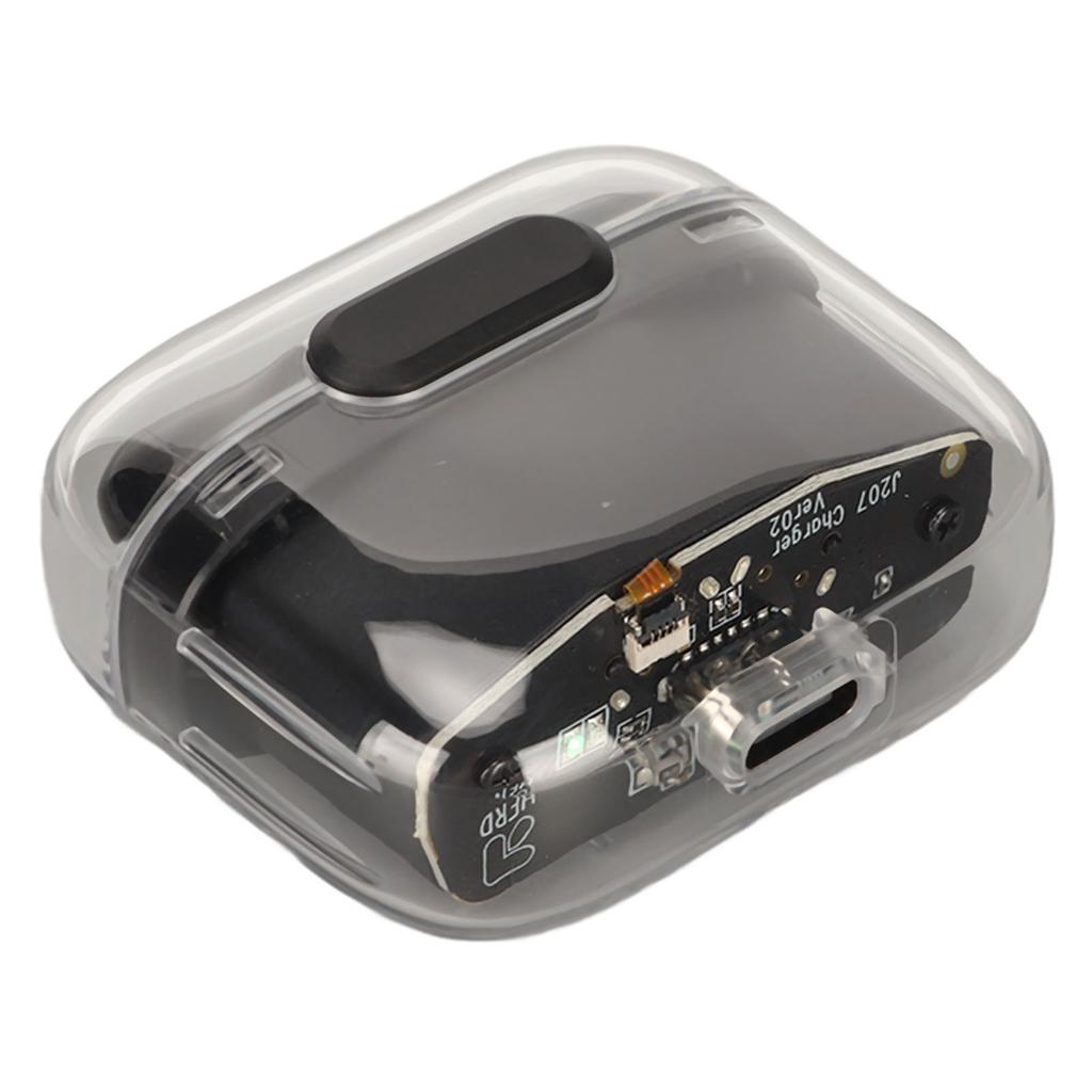 Language Translator Earbuds Bluetooth 5.3 Support 144 Languages Wireless Translator Earphone with Transparent Case Black