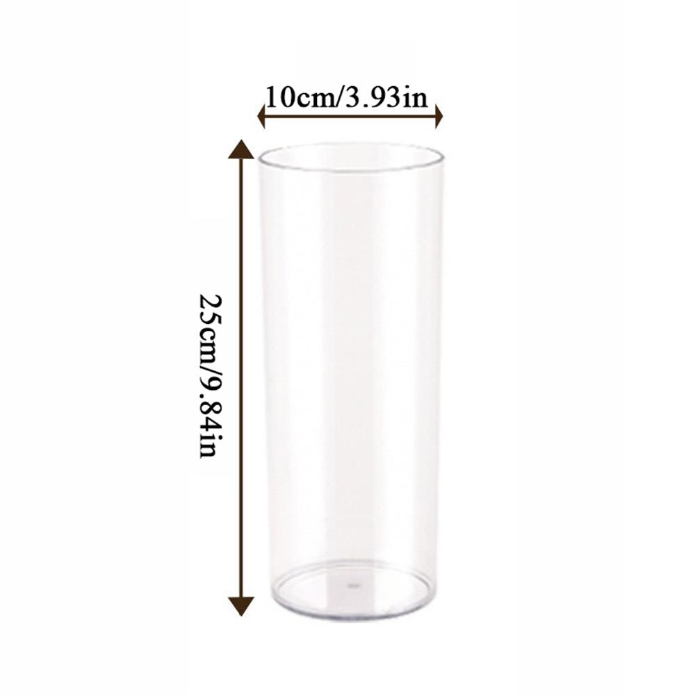 Shatterproof Plastic Vases Clear Hydroponic Decoration Flowerpot Tall Large Cylinder Flower Vase Awakening Flower Bucket