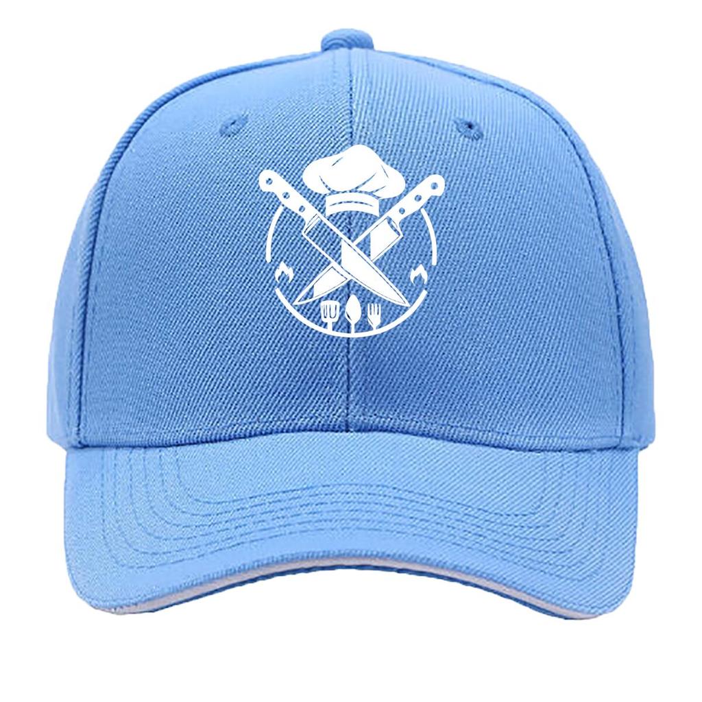 Unisexs Vintage Chef Print Adjustable Washable Outdoor Hat Suitable for Classes Casual Wear Outdo Sandwich Baseball Cap