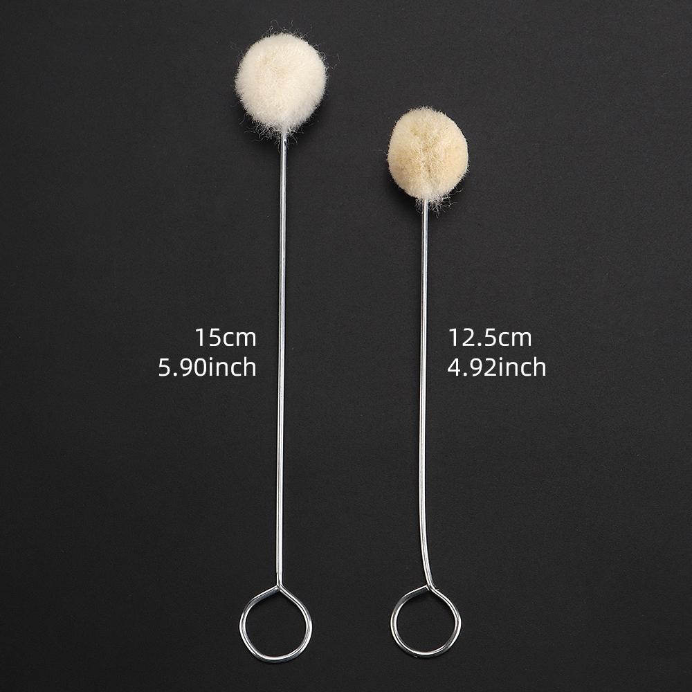 20pcs Wool Daubers Leather Dye Tool with Metal Handle, Leathercraft Dye Applicator Brush, DIY Leather Craft Glue Spreading Tools