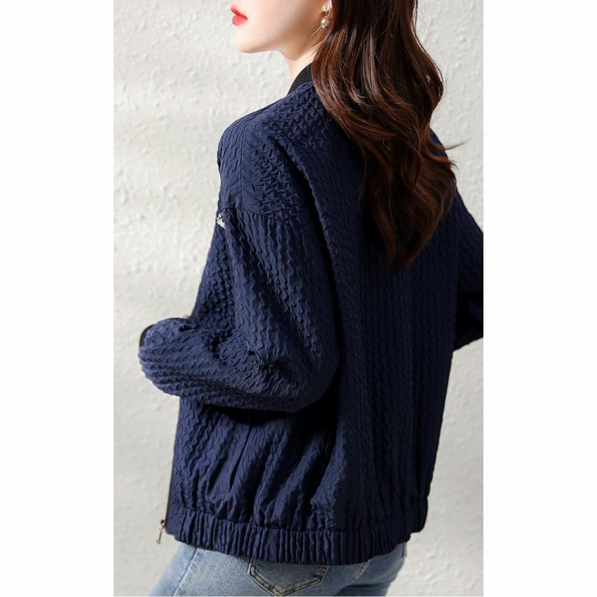 Herbst Winter Langärmlige Reißverschluss Baseballjacke Damenjacke Slim Fit Damen