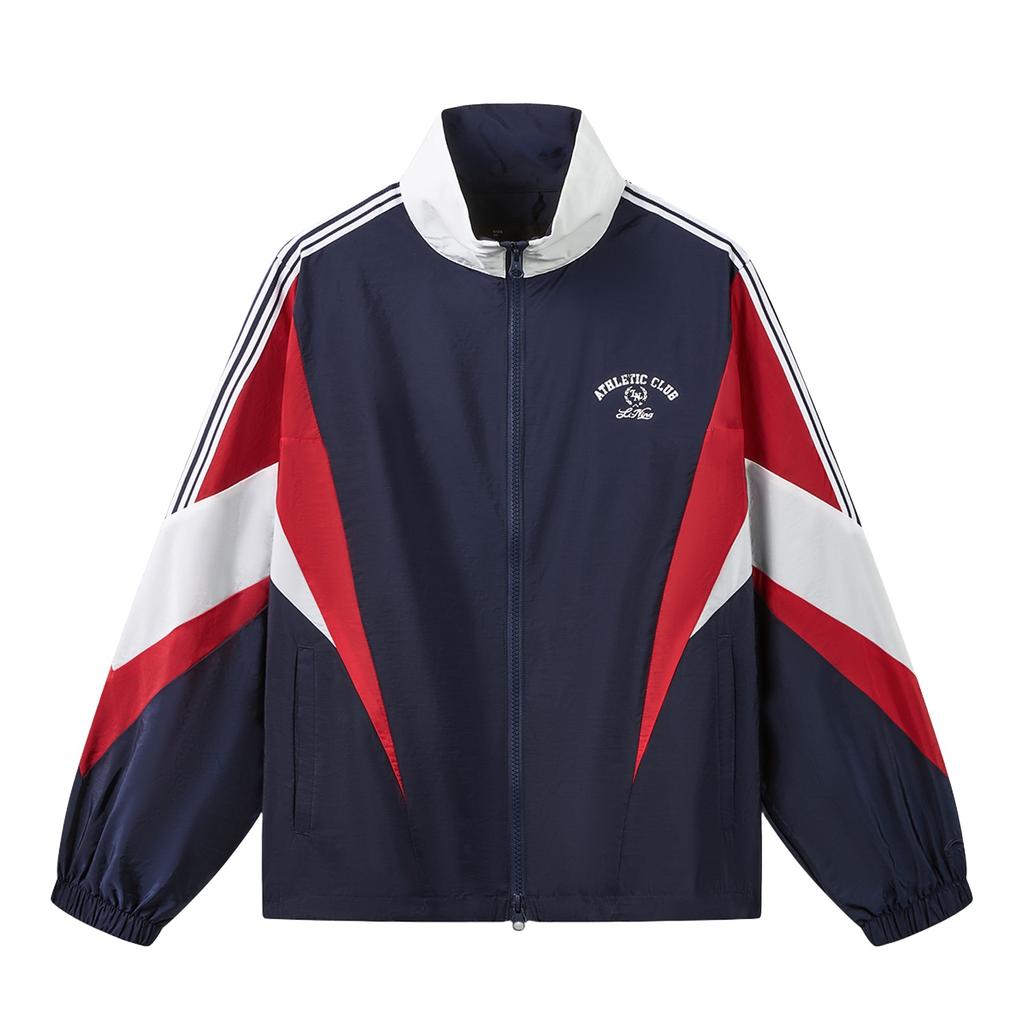 Li-Ning Ice Feeling Anti-Ultraviolet Loose Stand Collar Color Block Sun Protection Jacket Women jackets AFDWH72-1