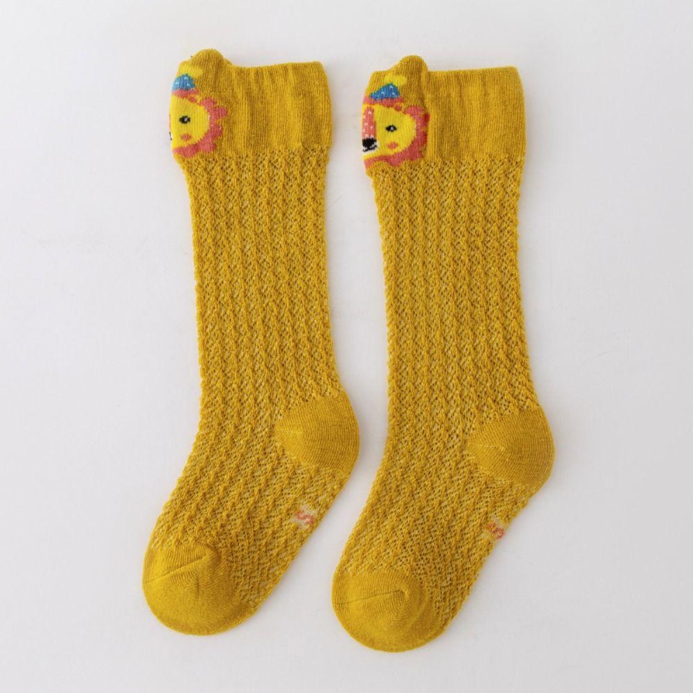 6Pairs Cartoon Animal Infant Cotton Stockings Cute Above Knee Stockings Calf Socks Baby Newborn